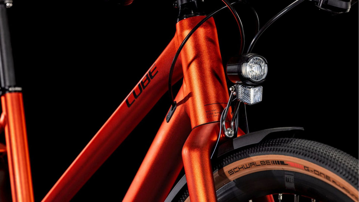 CUBE NULANE PRO FE LADY GRAVEL BIKE 2025 FIREORANGE' N 'BLACK