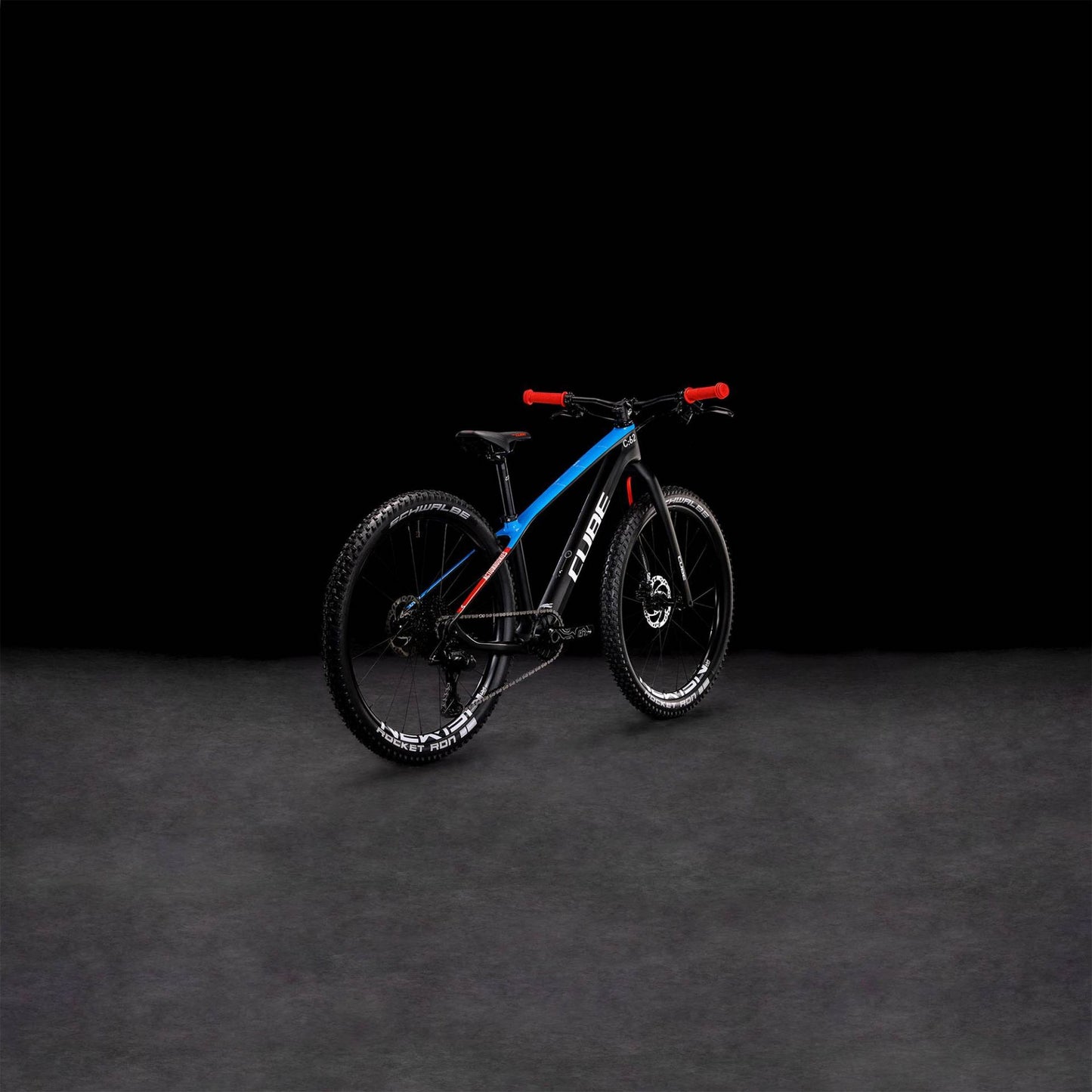 CUBE ELITE 240 C:62 PRO KID'S MTB BIKE 2025 CARBON' N 'BLUE' N 'RED