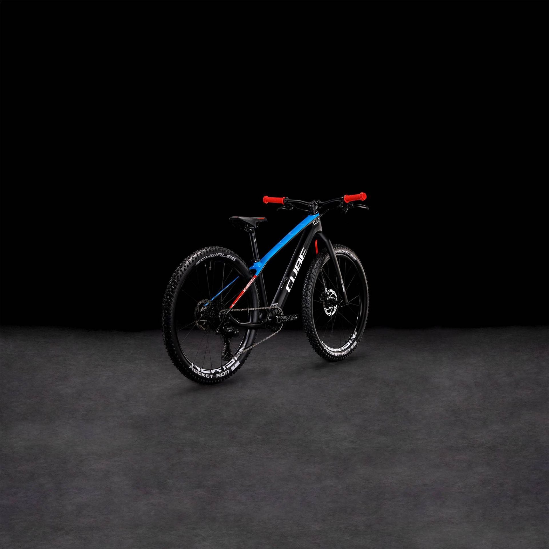 CUBE ELITE 240 C:62 PRO KID'S MTB BIKE 2025 CARBON' N 'BLUE' N 'RED