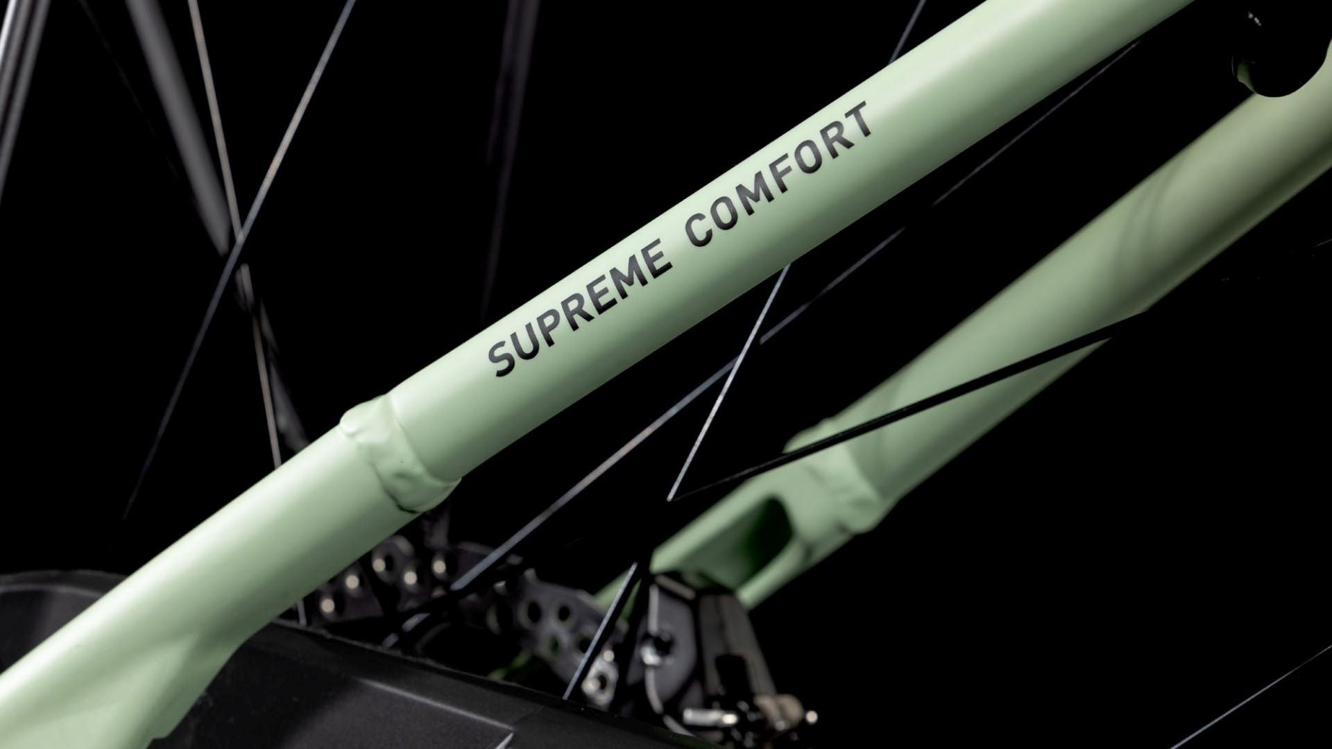 CUBE SUPREME HYBRID COMFORT SLX 625 URBAN eBIKE 2025 ALOEGREEN' N 'BLACK