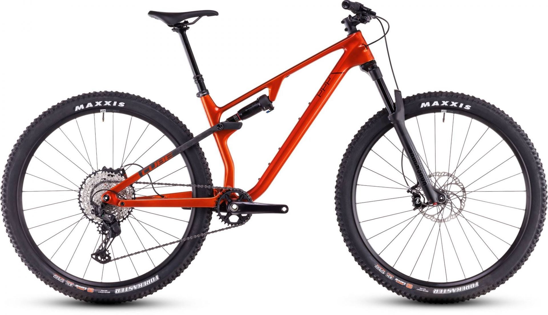 CUBE AMS ONE11 C:68X PRO 29 FULL SUSPENSION MTB BIKE 2025 ELECTRICORANGE' N 'CARBON