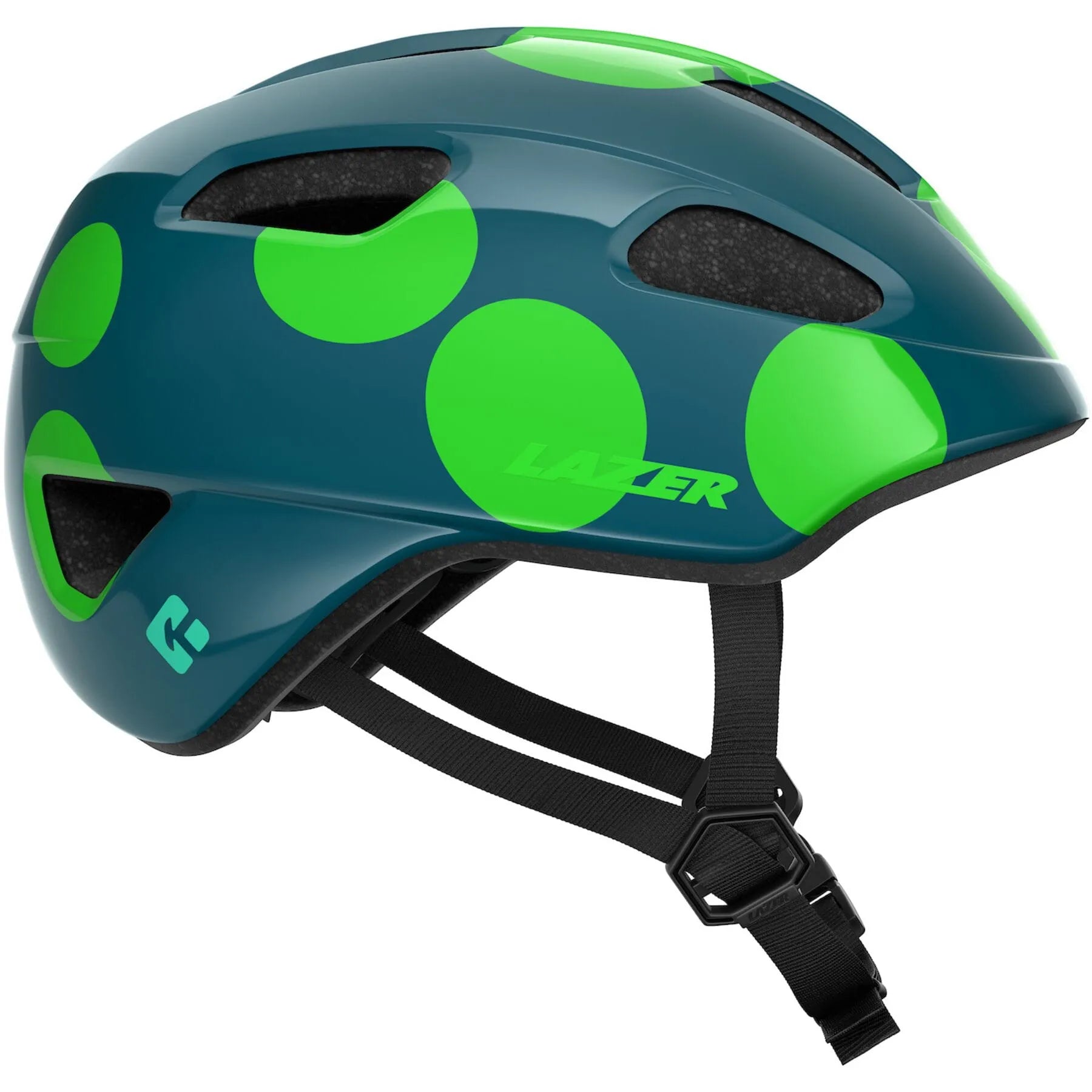 LAZER NUTZ KINETICORE UNI-YOUTH HELMET GREEN DOTS