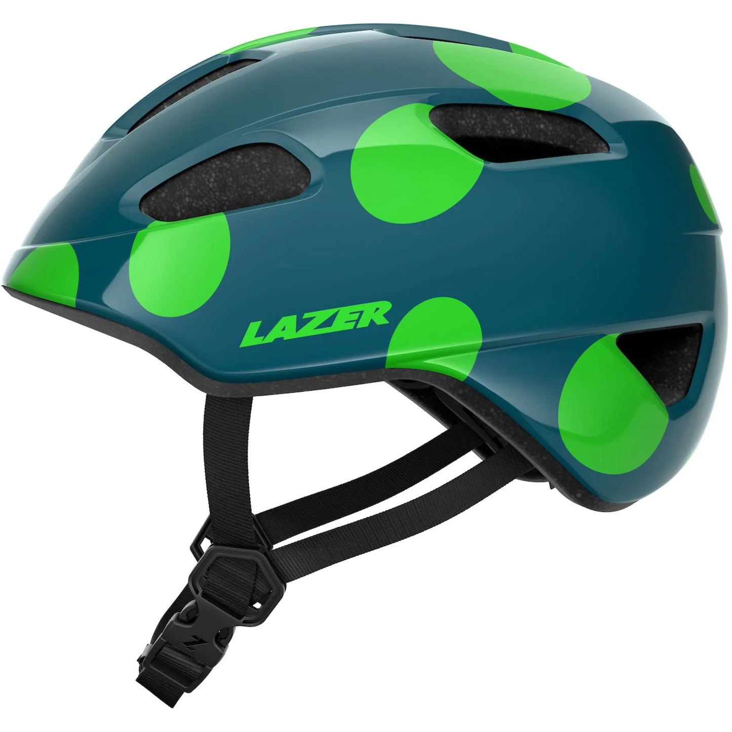 LAZER NUTZ KINETICORE UNI-YOUTH HELMET GREEN DOTS