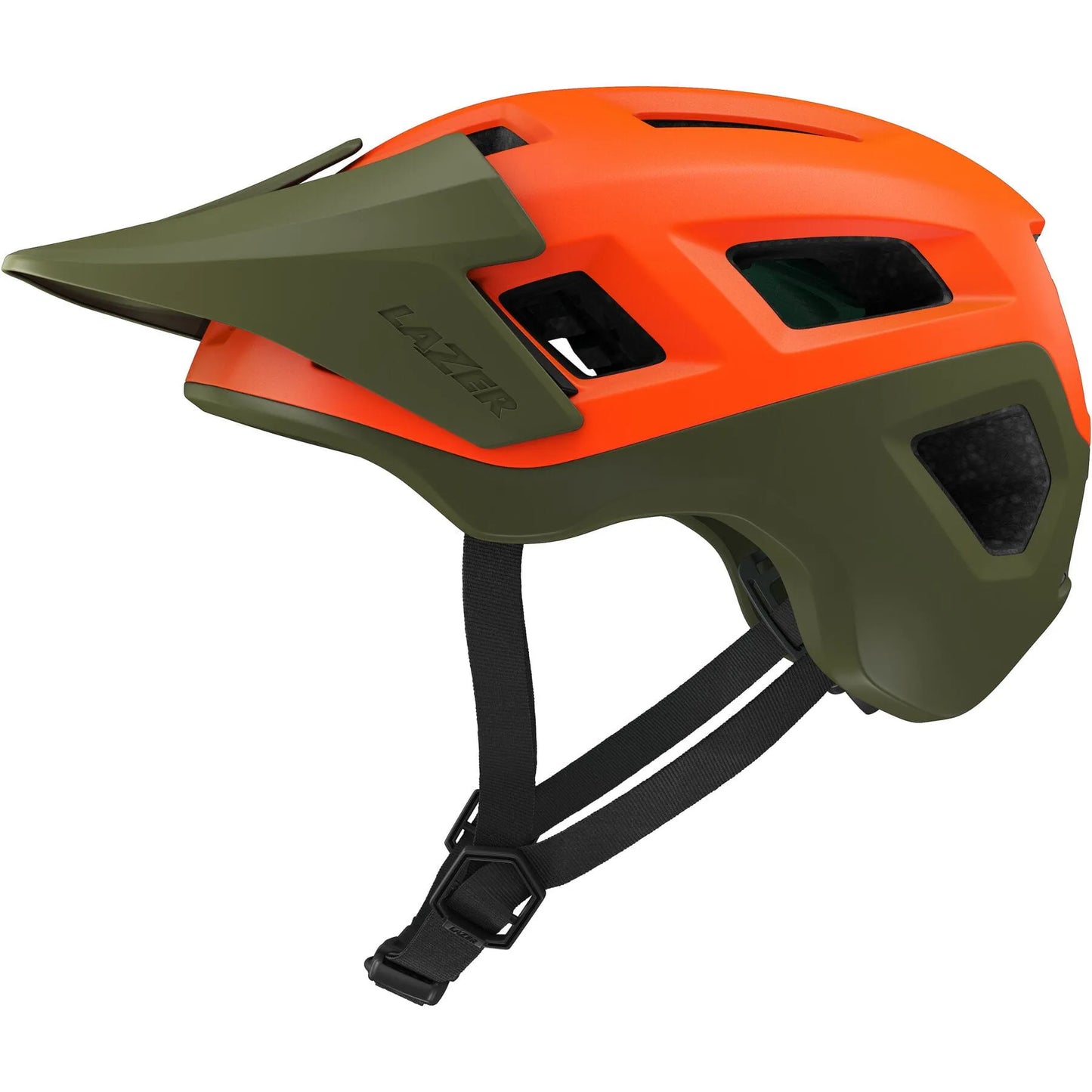 LAZER COYOTE KINETICORE MTB HELMET MATT ORANGE GREEN