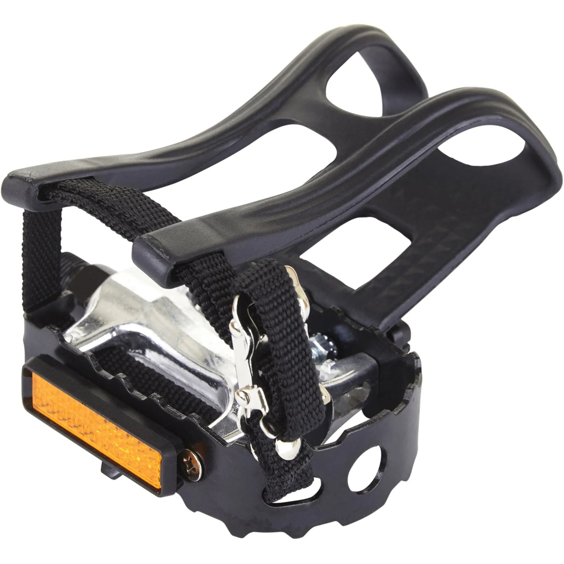 M PART ALLOY PEDALS WITH TOE CLIPS & STRAPS