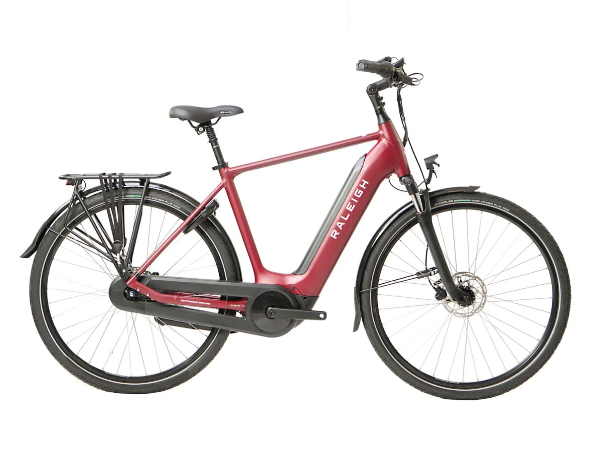 RALEIGH MOTUS TOUR CROSS BAR HYBRID eBIKE WITH HUB GEARS RED